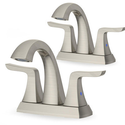 Bathroom Faucets, Faucet For Bathroom Sink - 2 Handle Basin Faucet, 3 Hole 8 Inch Widerspread Bathroom Faucet(Set Of 2)