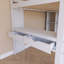 Lit mezzanine double blanc avec grandes tablettes, bureau et lumière DEL blanche-2040362450-2040362453