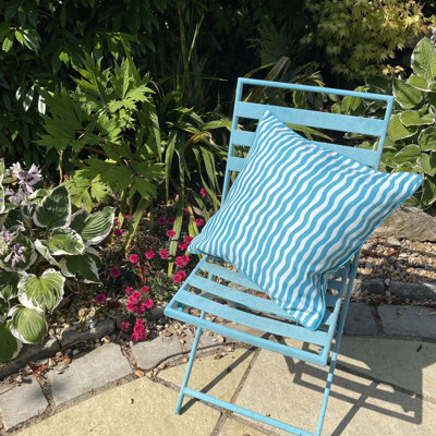 Indoor / Outdoor Striped Square Throw Cushion