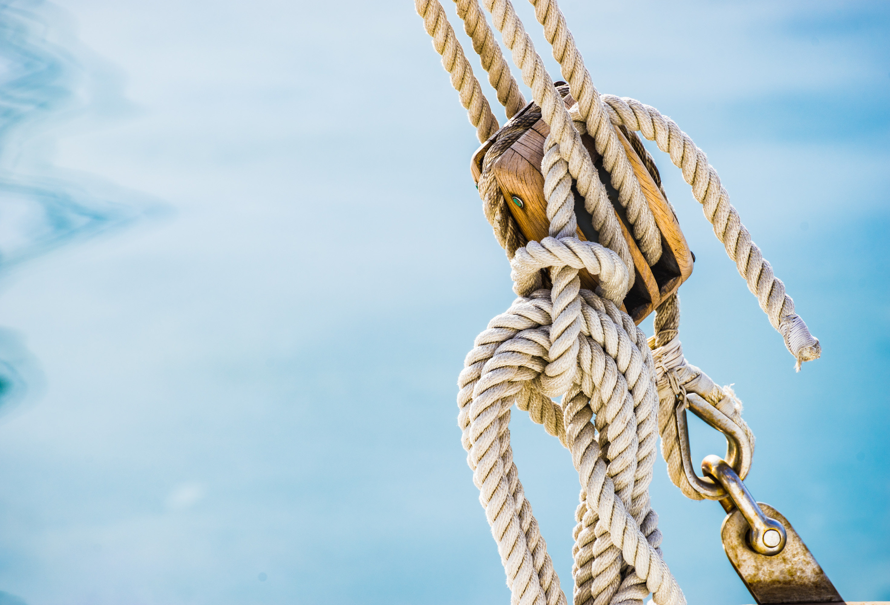 Boat Rope Spring Tide Longshore Tides Sailing Ropes, Nautical, Blue Sky | Wayfair