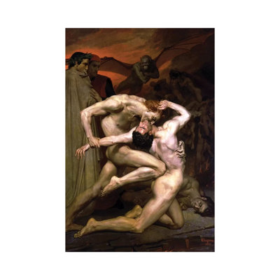 Dante And Virgil In Hell, 1850 by William-Adolphe Bouguereau - Wrapped Canvas Print
