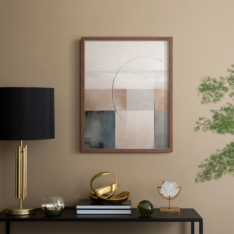 Vintage Abstract Print IX Framed Print - Solid Wood, Walnut, 30" H x 24" W