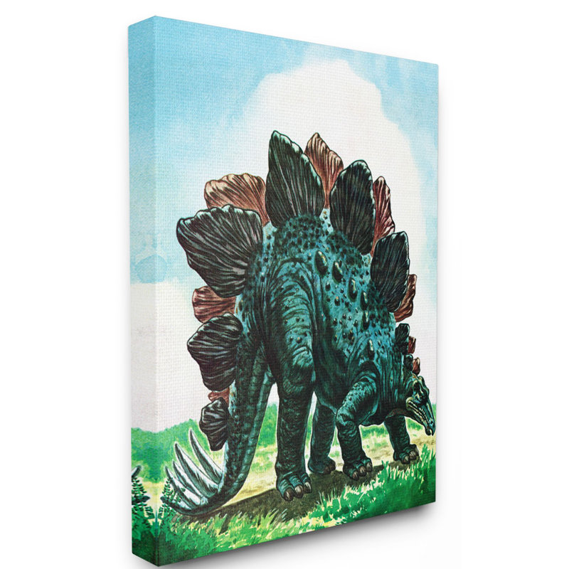 Art de champ de dinosaures Levingston, Toile tendue, H 48 po x l 36 po