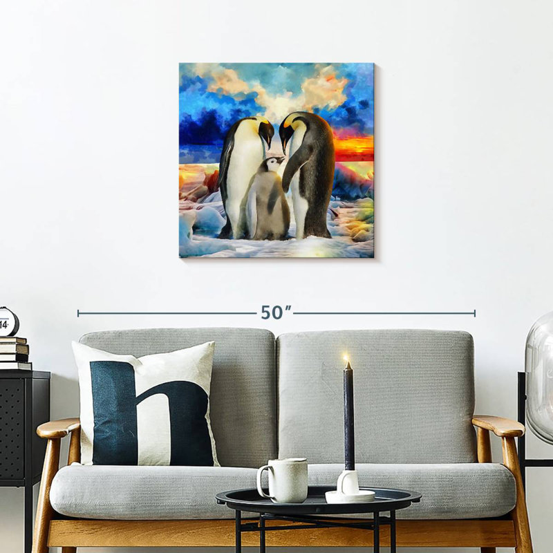 Crowle Penguin Family, 24" H x 24" W