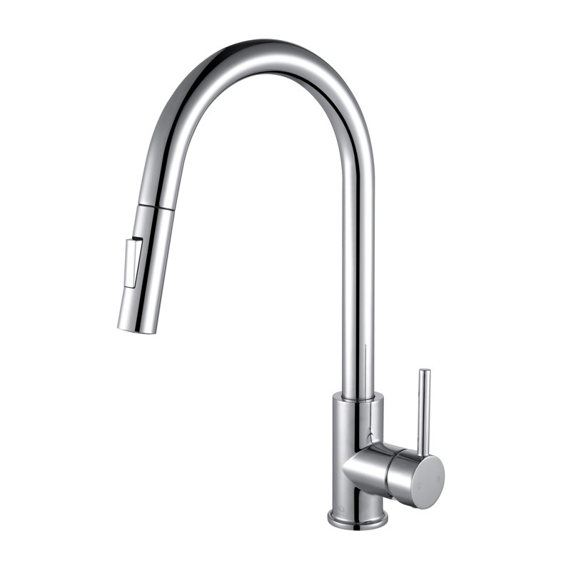 Robinet de cuisine à poignée simple Olivi, Chrome