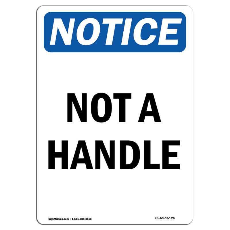 Not a Handle Sign