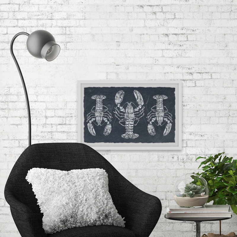 «Lobsters» par Marmont Hill - peinture encadrée, H 12 po x l 18 po x P 1,5 po
