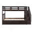 Lit superposé simple au-dessus de simple avec trois tiroirs pour chambre à coucher, dortoir Stairway-295073182