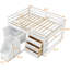 Lit mezzanine double avec armoires et tiroirs-1998294756