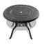 Ensemble de salle à manger 5 pièces en aluminium coulé résistant aux intempéries, comprenant 4 chaises pivotantes et une table ronde de 39,37 po avec cadre
