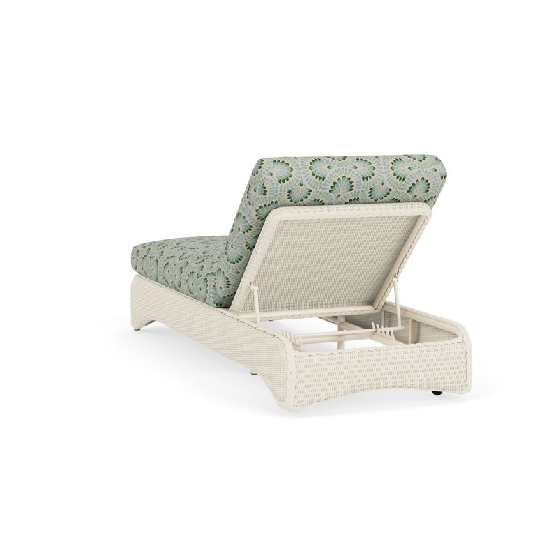 Loom Outdoor Chaise Lounge, Plume Spring, Hickory