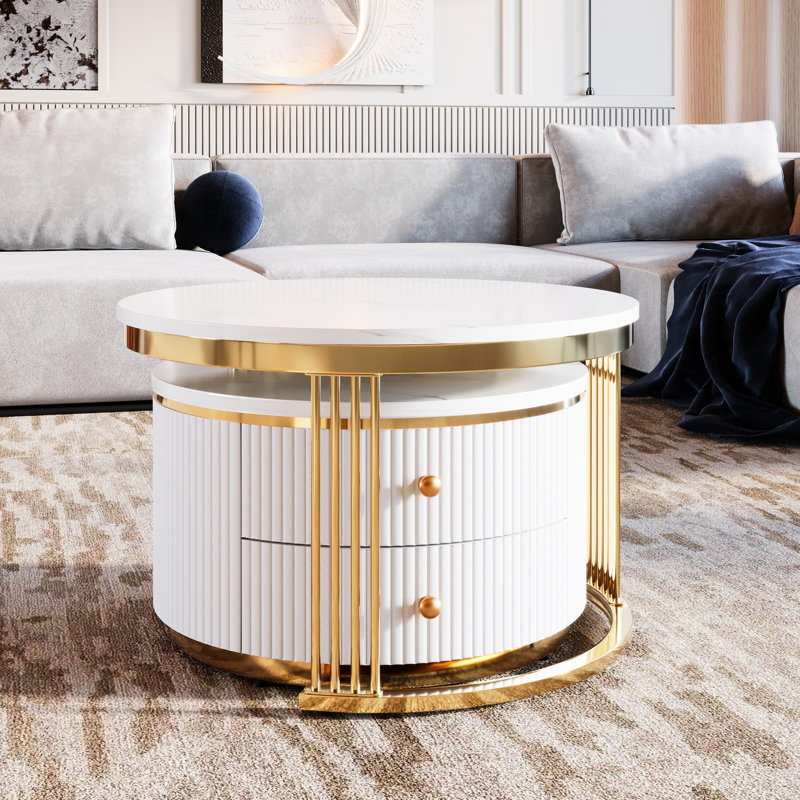 Table basse gigogne 2 tiroirs Elegant Grace