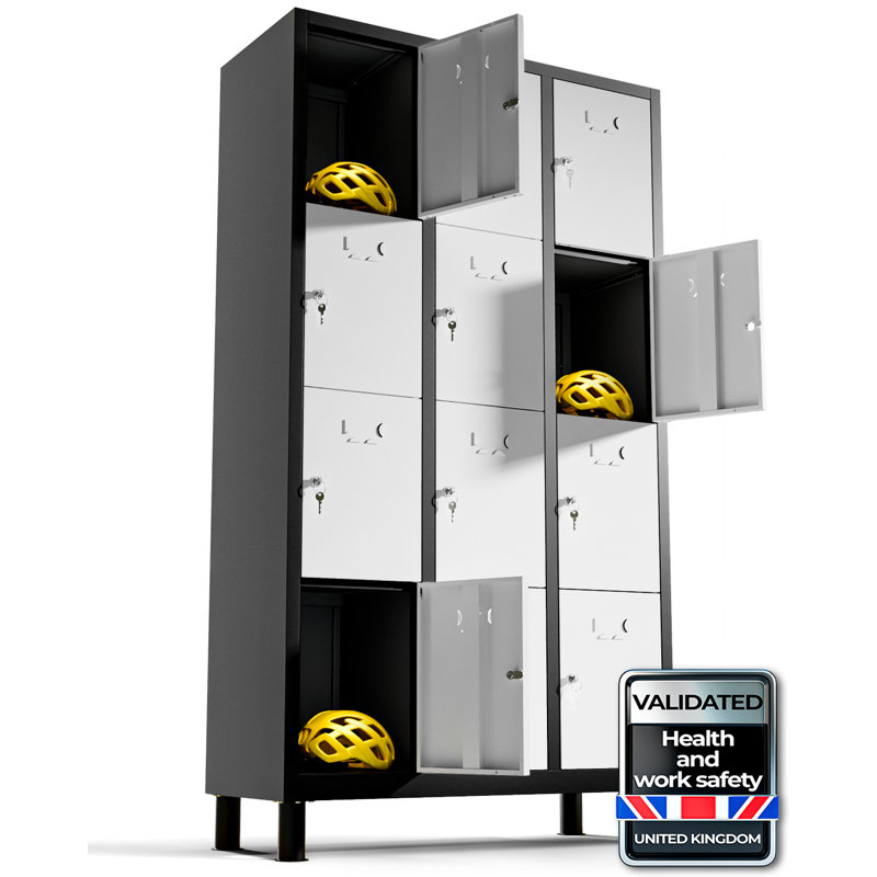 Galvanised Steel Storage System, Black/White