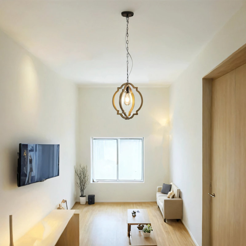 Luminaire suspendu en bois massif Rustic Farmhouse