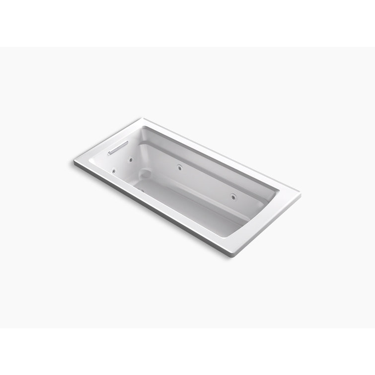Archer® 66" X 32" Drop-In Whirlpool Bath with End Drain and Heater