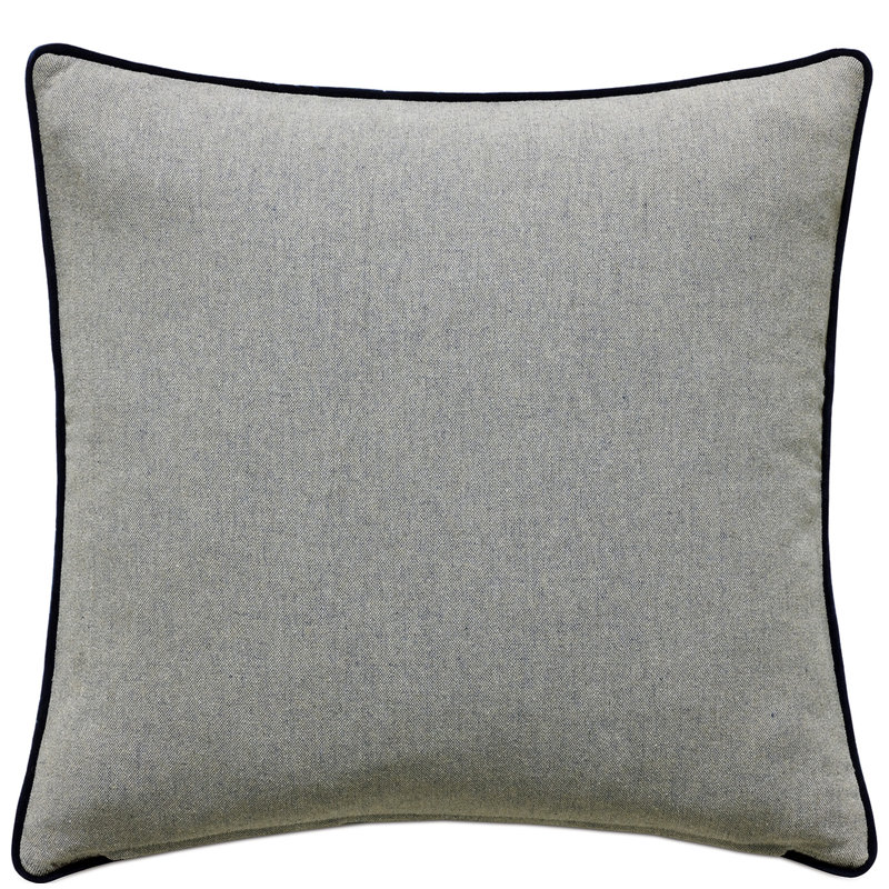 Arthur Damask Reversible Throw Pillow, 22"H x 22"W x 2"D, Faux Down