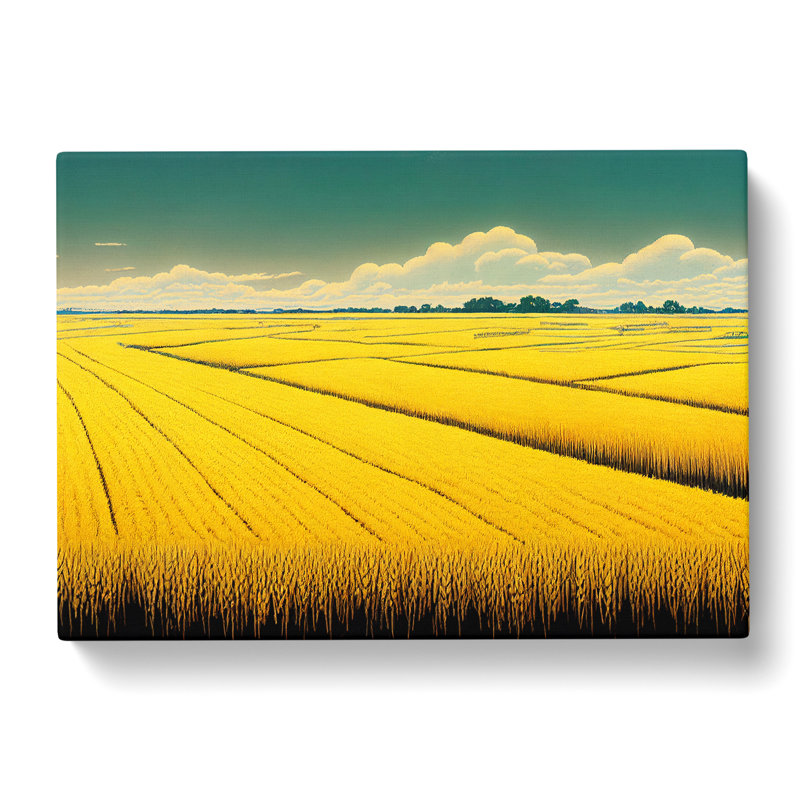 A Delightful Wheat Field - Wrapped Canvas, 50cm H x 76cm W x 3cm D