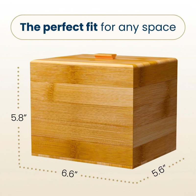 Bamboo container with Removable Cover