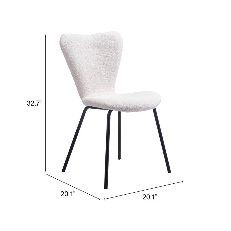 Chaise d'appoint Thibideaux, Ivoire ivoire