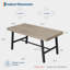 Table de salle à manger rectangulaire pour la cuisine, 55 po, 2 à 4 places, structure en métal, utilisation en appartement-519833270