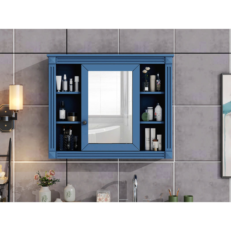 Rangement pour salle de bain Azmina, Bleu