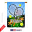 Drapeau tennis maison / jardin en polyester 2 faces-18886985