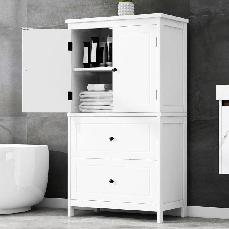 Bathroom Storage Cabinet, White