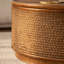 Buerger rond en rotin avec rangement amovible