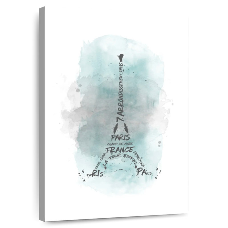Lilie Eiffel Tower In Turquoise, 51" H x 34" W