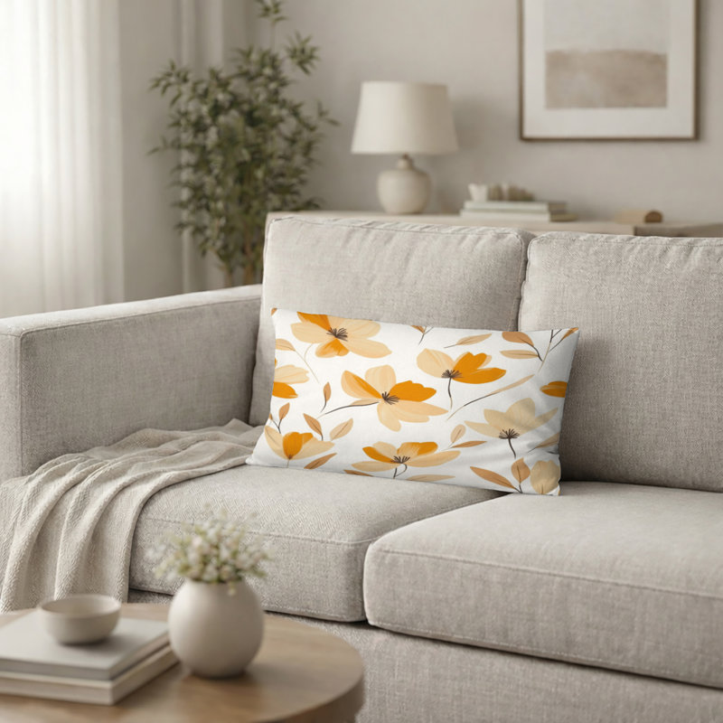 Coussin Floral, H 12 po x l 20 po