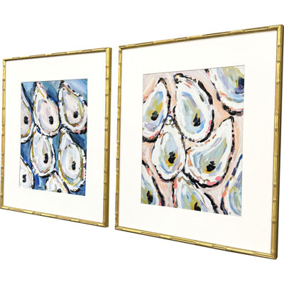 Oyster Shells Framed Art