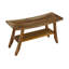 EcoDecors Satori - Banc de douche en teck, banc de douche en teck, banc de salle de bain en teck, banc de douche en bois de teck, brun bois-96747924