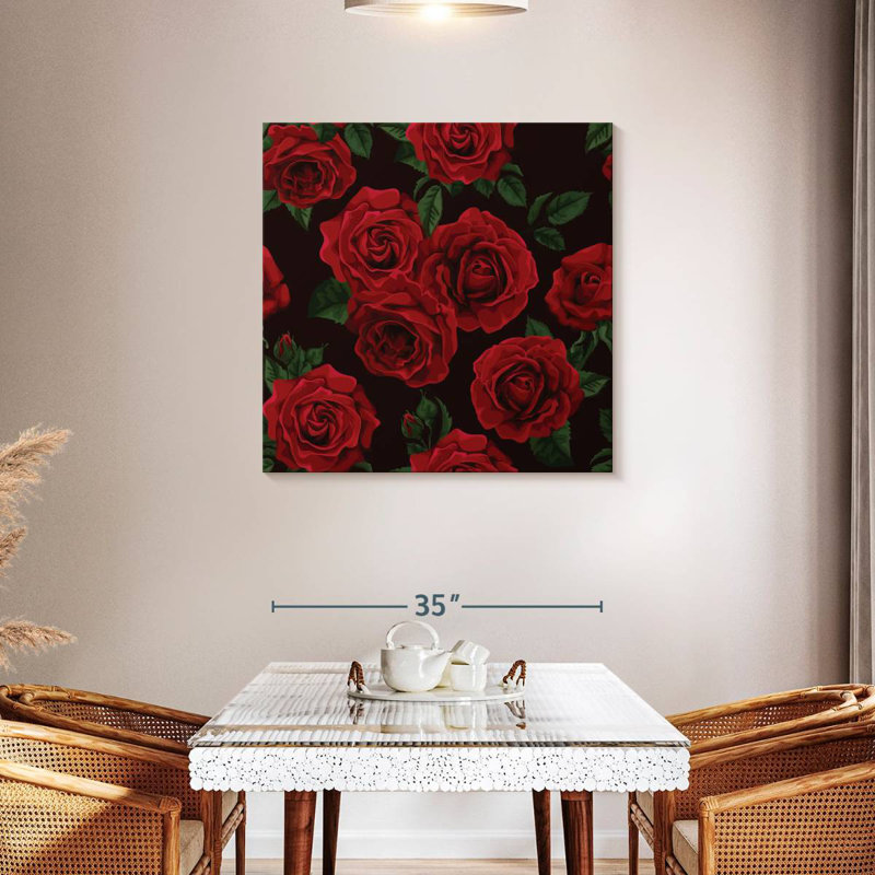 Harnek élégantes roses rouges, H 36 po x l 36 po