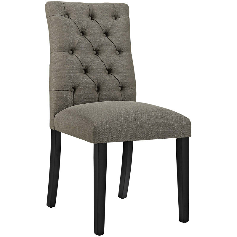 Duchess Granite Upholstered Curvy Dining Chair Set of 4