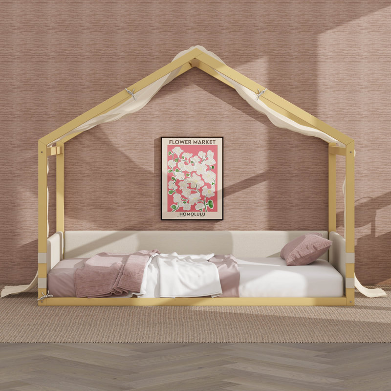 Lit simple Montessori House, Naturel