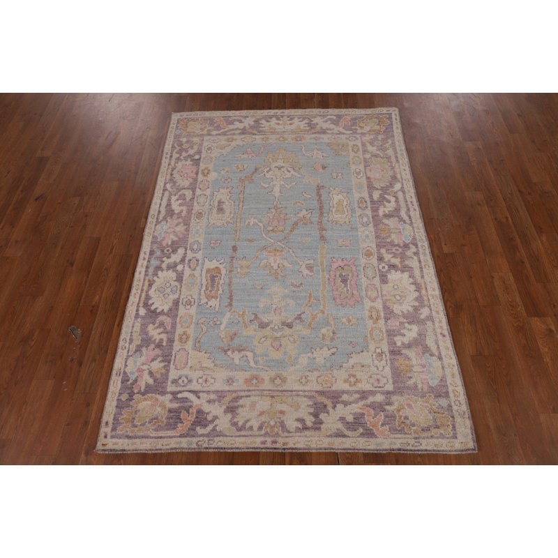 Tapis bleu clair Oushak