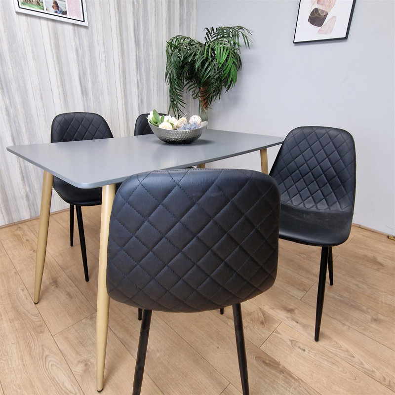 Amesbury 4 - Person Dining Set, Black
