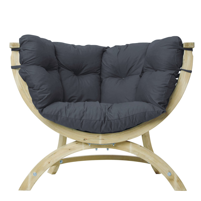 Pettengill Upholstered Armchair, Dark grey