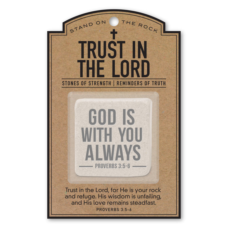 Stonecard Trust The Lord God Is With You