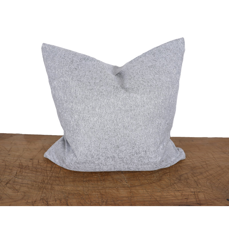 Coussin décoratif plumes, Gris
