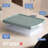 Wham Clip 5x 8.5L Rectangular Plastic Storage Boxes with Secure Clip Lock Lids. L:39 x W:29 x H:10.5cm Clear/Green Milieu/Stone-107097840