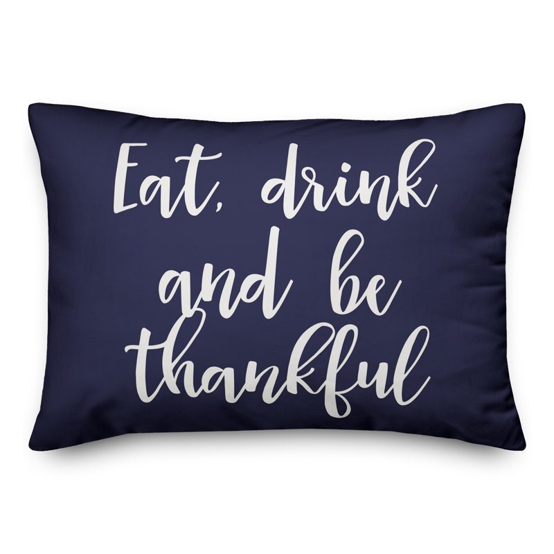 Reversible Throw Pillow, Navy