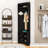 Space-Saving Corner Hall Tree with 4 Hooks, Built-In Shoe Bench and Shelf-1841173087