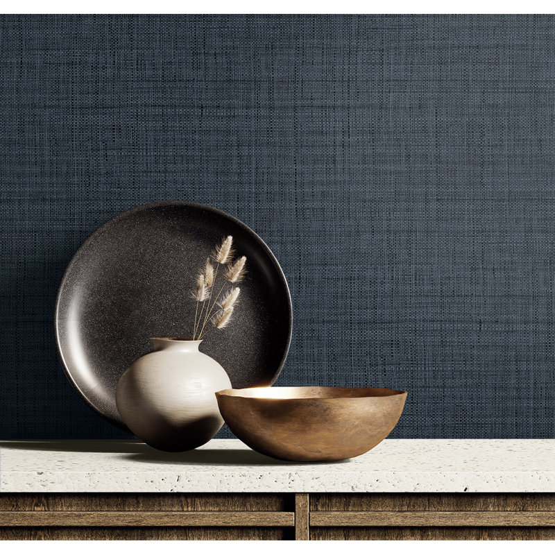 Papier peint en vinyle gaufré Seabrook Designs, Bleu océan