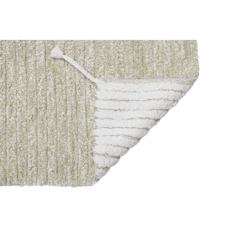 Gelato Green Reversible Washable Wool Rug 4' 7'' x 6' 7''