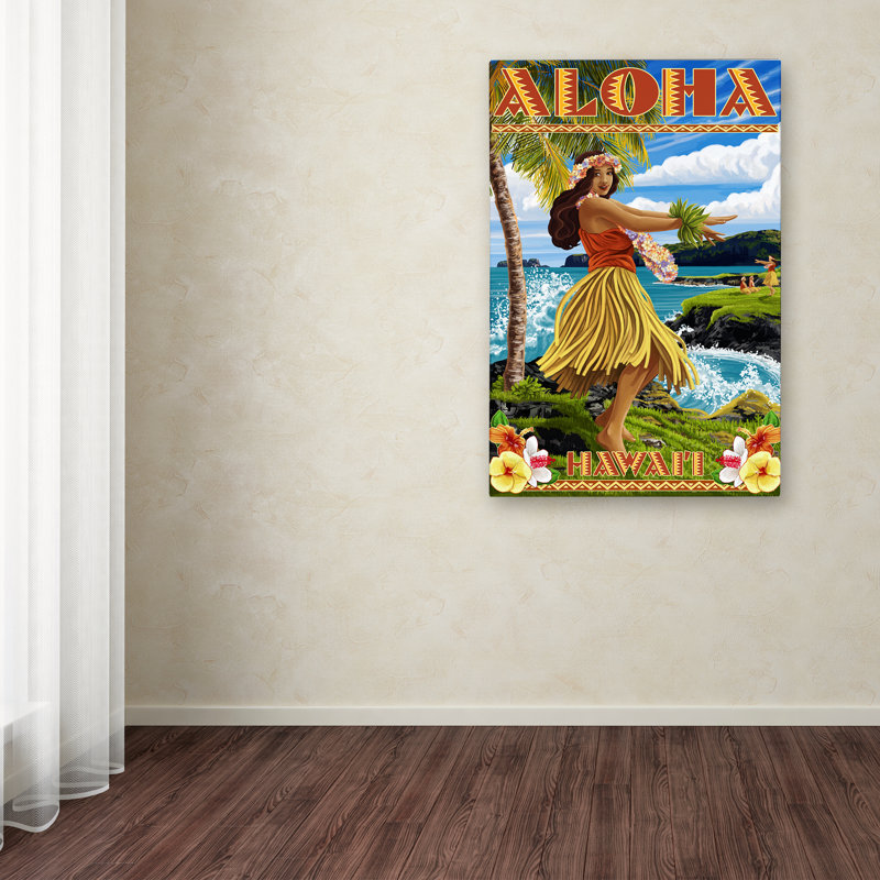 «Hawaii» par Lantern Press, impression sur toile, H 47 po x l 30 po x P 2 po