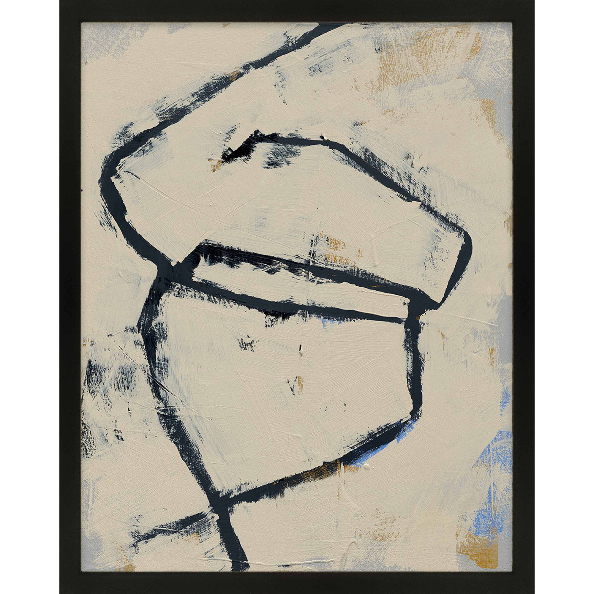 Twisted 2 by Jacques Pilon, Black Framed Paper, 30" H x 24" W x 1.25" D
