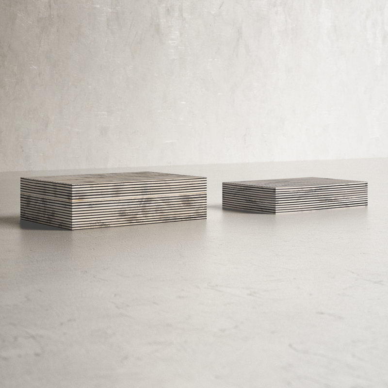 Pepita 2 - Piece Solid Wood Decorative Box