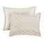 7 pièces, beige, édredon pour grand lit, diagonale, confort toutes saisons, ensemble de literie de luxe, jupe de lit de 15 pouces avec motif beige, rembourrage et coussins décoratifs