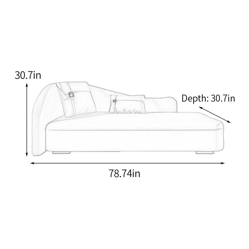 Chaise longue rembourrée Comfort, Accoudoir à gauche (vu de face), Brun / beige